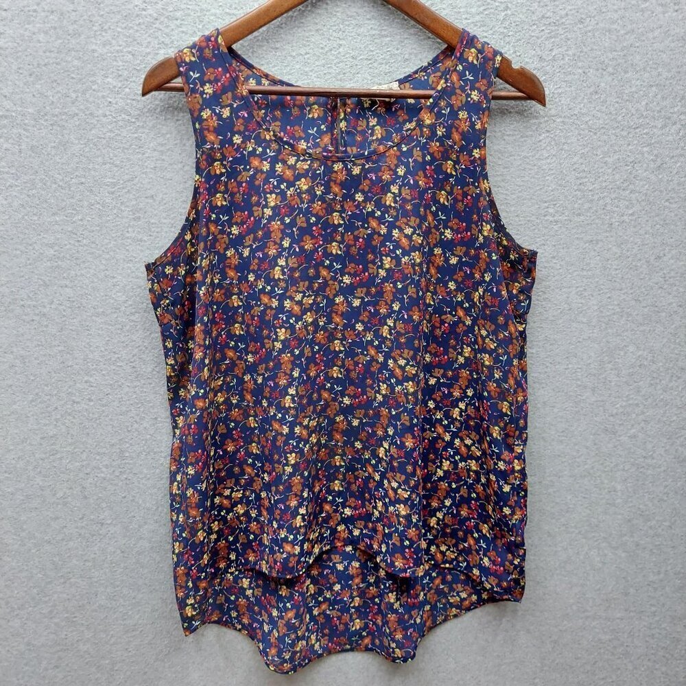Everleigh Womens‎ Floral Sleeveless Blouse Top M Multicolor